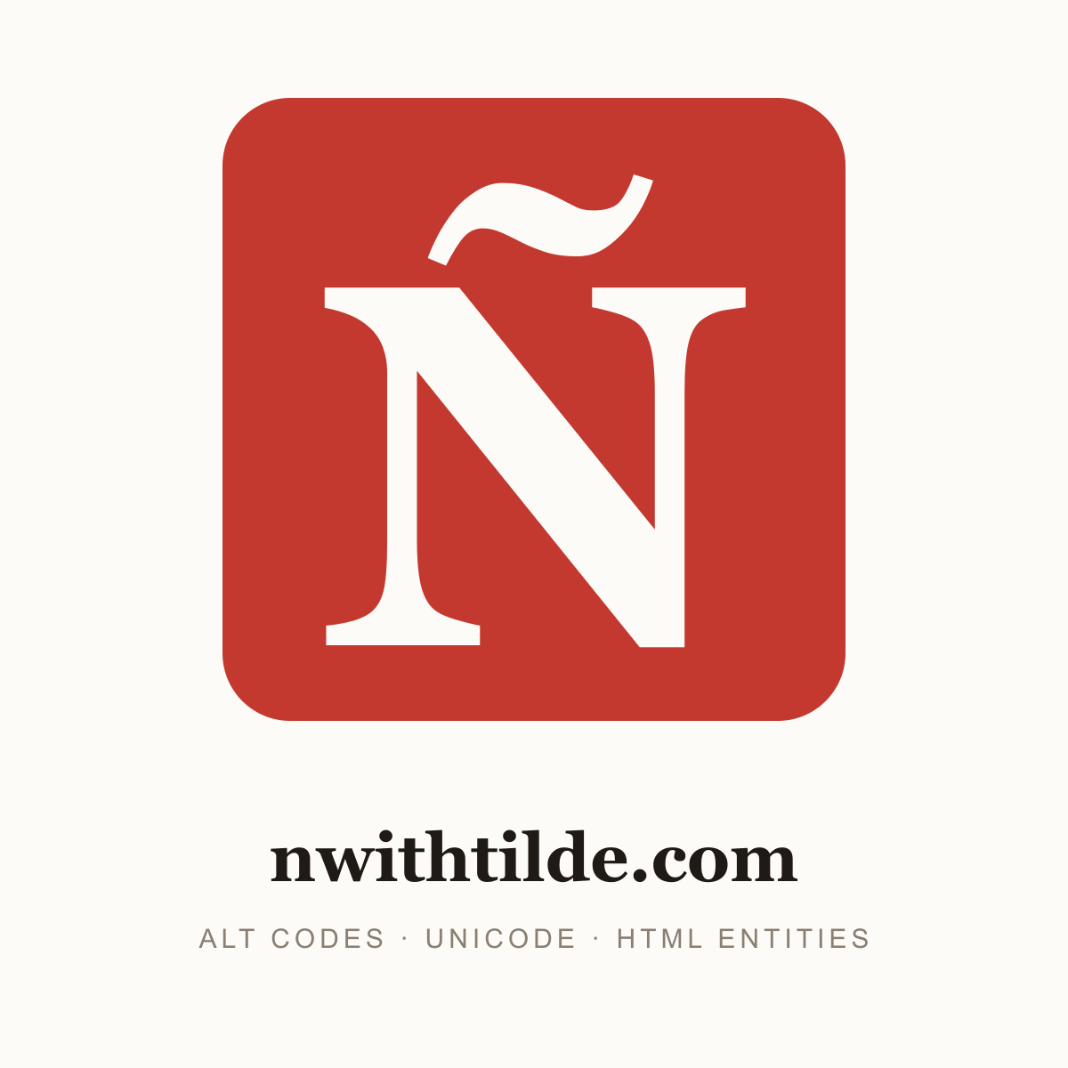 Ñ and ñ poster — the Spanish n with tilde (eñe), nwithtilde.com
